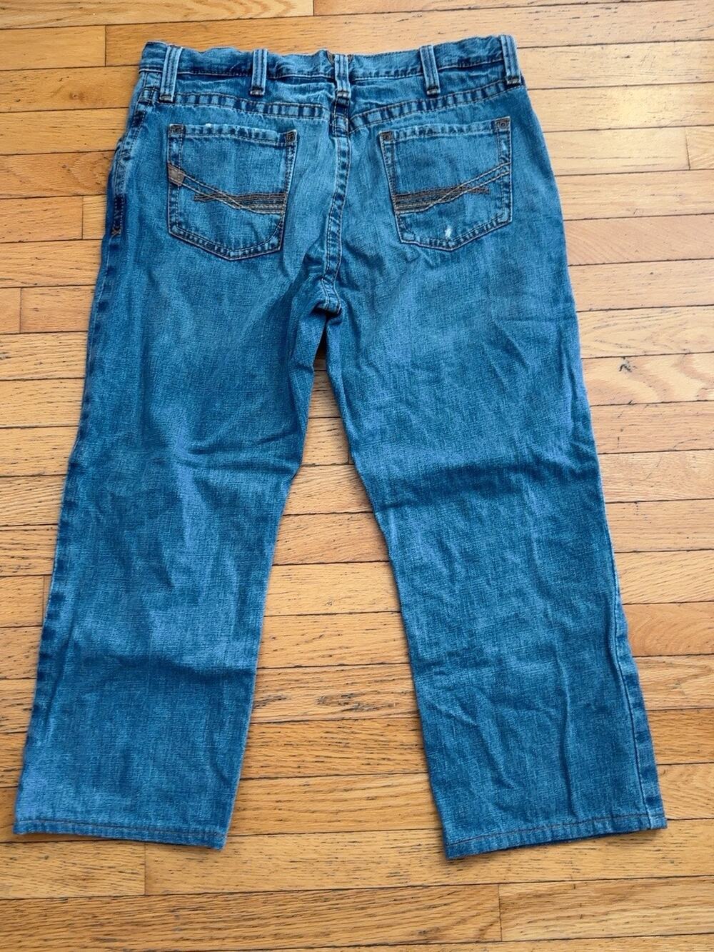 Ariat M4 Mens Jeans 36 Waist Modified Cropped for Women Western Boyfriend Denim